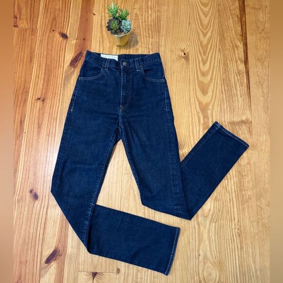 Imogene & Willie Elizabeth Jeans Womens 25 Dark Blue Denim High Rise Straight - Picture 1 of 12